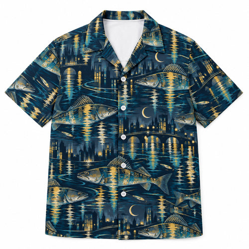 Zander Under City Reflections Hawaiian Shirt