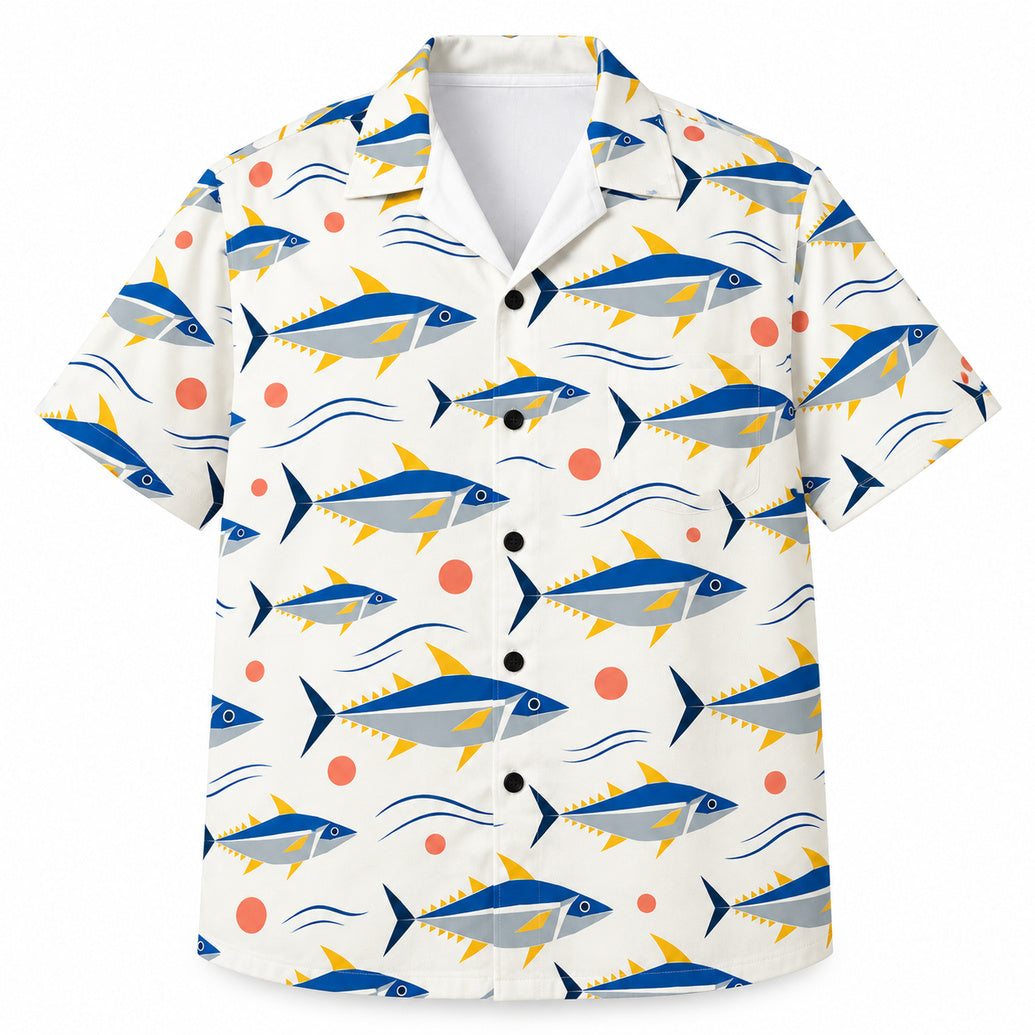 Yellowfin Triwave Study Hawaiian Shirt