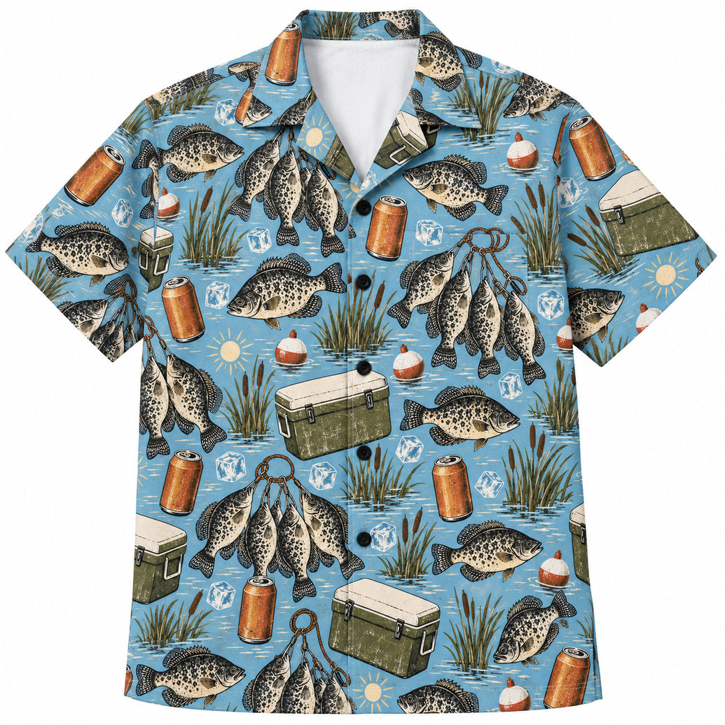Crappie Cooler Weekend Hawaiian Shirt