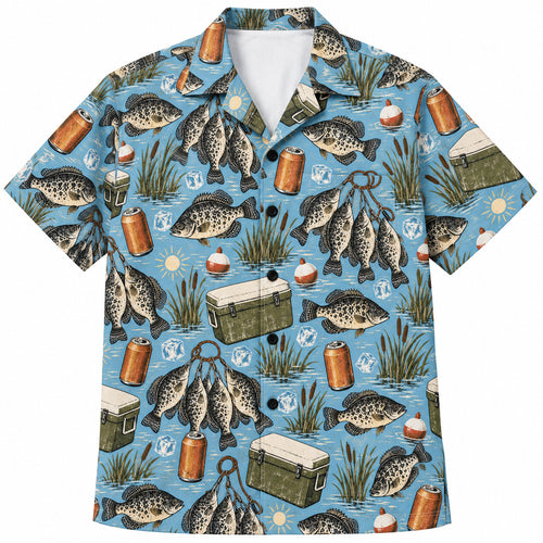 Crappie Cooler Weekend Hawaiian Shirt