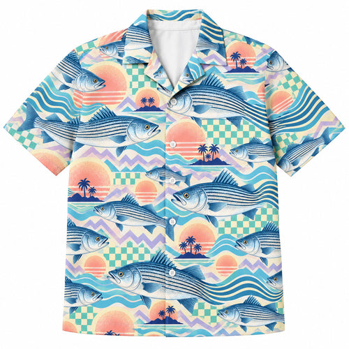 Pastel Striper Arcade Tide Hawaiian Shirt