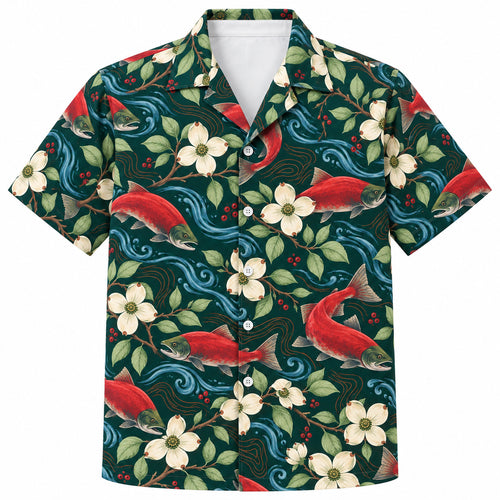 Dogwood Sockeye State Garden Hawaiian Shirt