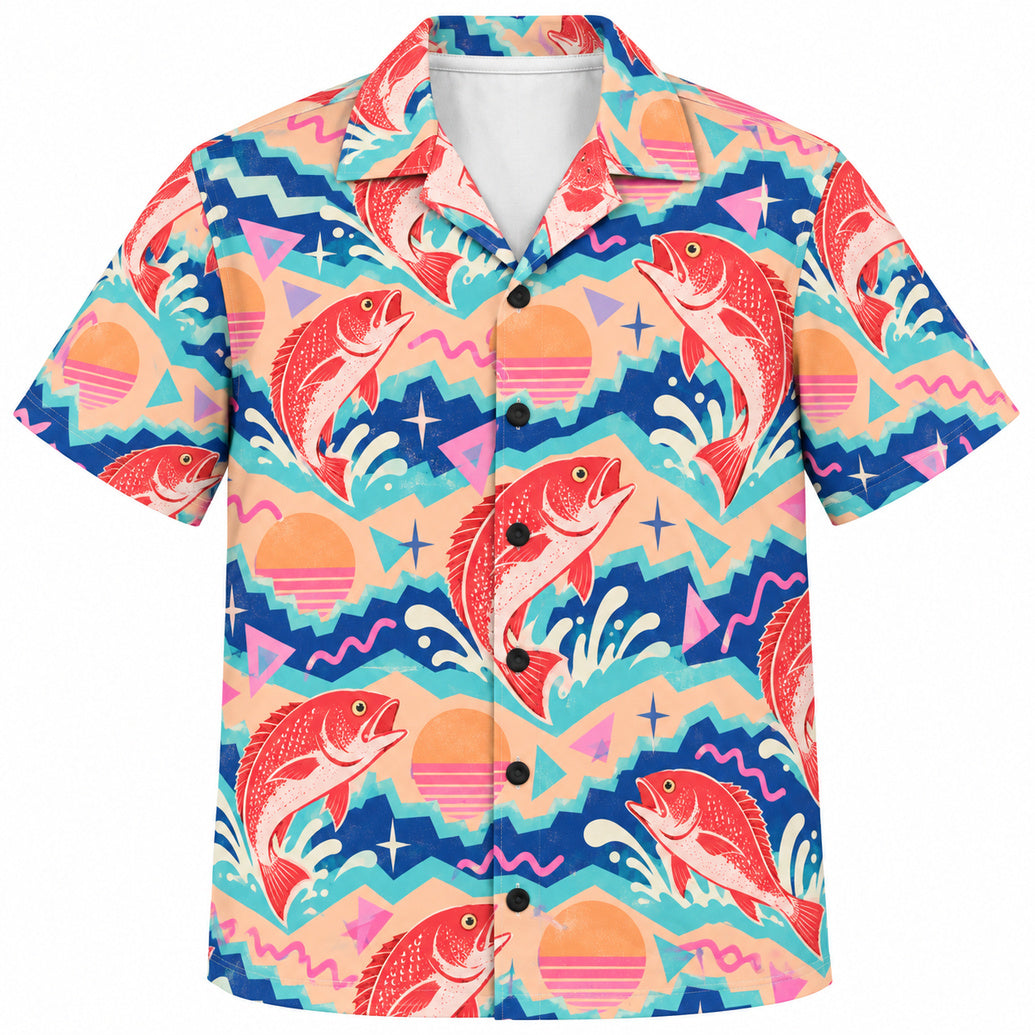 Sunset Vector Snapper Hawaiian Shirt