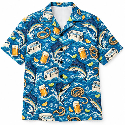 Dockside Sailfish Lager Run Hawaiian Shirt