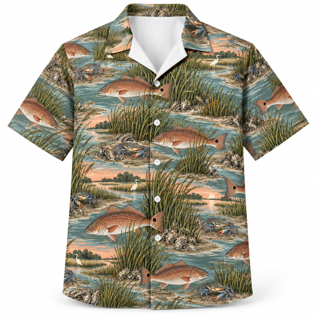 Marshfire Red Drum Hawaiian Shirt