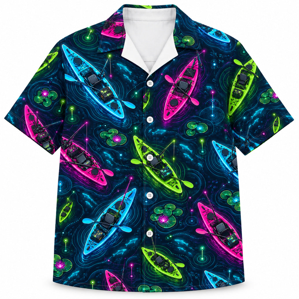 Neon Sonar Kayak Drift Hawaiian Shirt