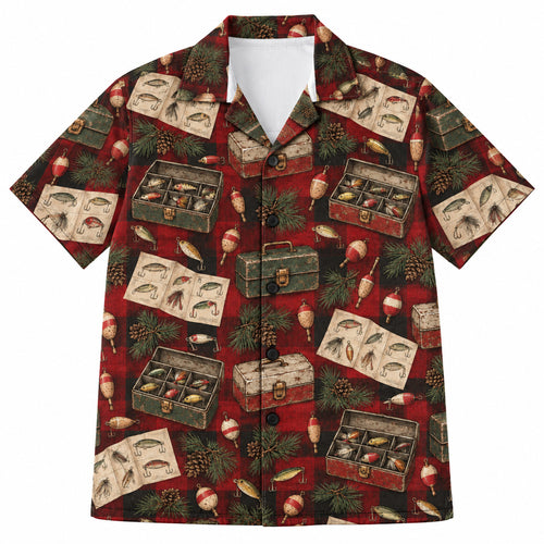 Cabin Tackle Plaid Hawaiian Shirt