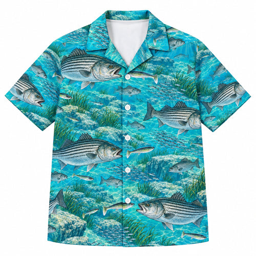 Clearwater Striper Glide Hawaiian Shirt