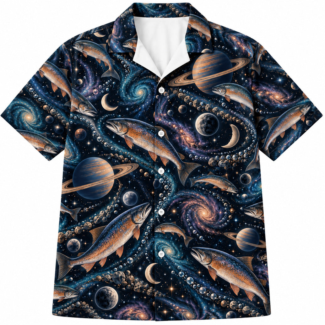 King Salmon Orbit Run Hawaiian Shirt