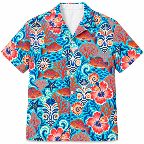 Coral Trout Tiki Current Hawaiian Shirt