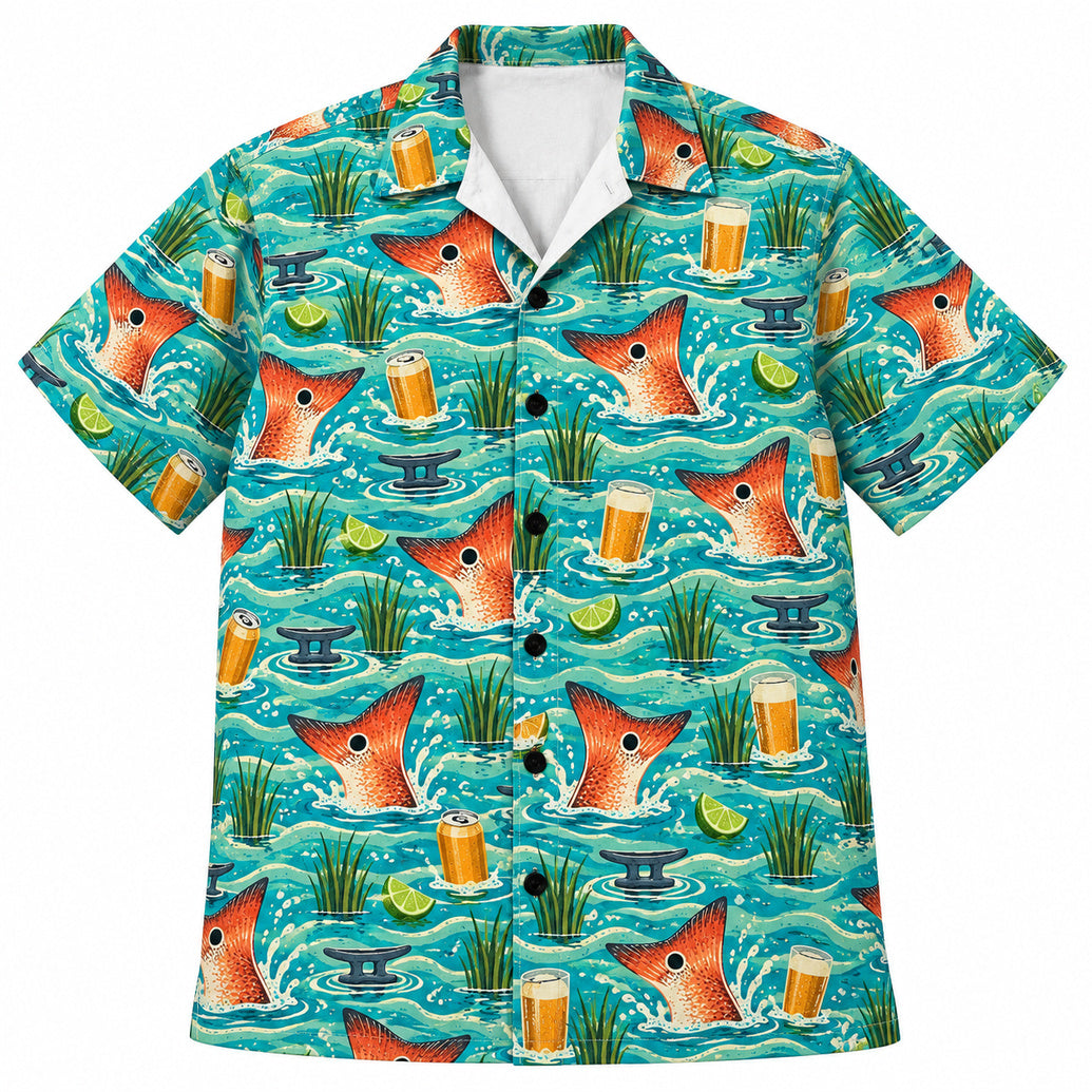 Red Drum Dockside Cheers Hawaiian Shirt