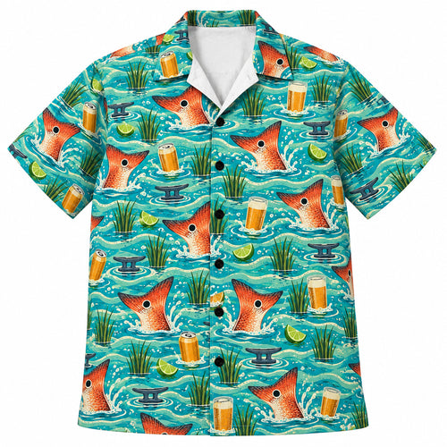 Red Drum Dockside Cheers Hawaiian Shirt