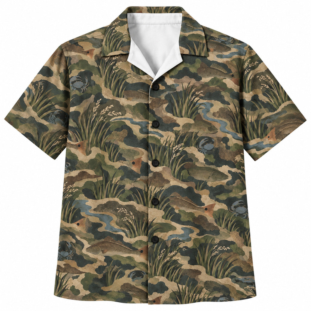 Marsh Veil Red Drum Hawaiian Shirt
