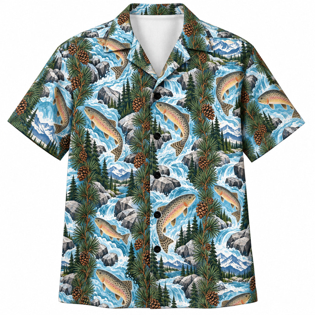 Pinecone Cutthroat Alpine Run Hawaiian Shirt