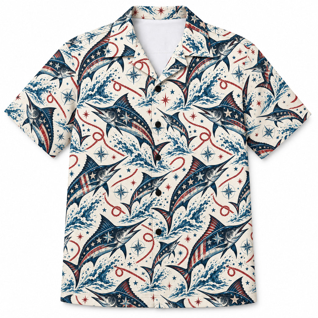 Starsail Marlin Mosaic Hawaiian Shirt