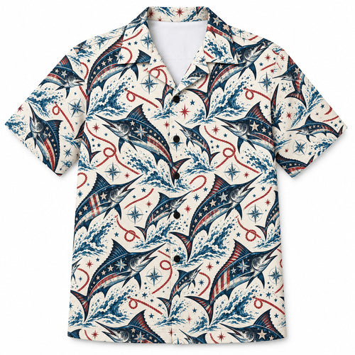 Starsail Marlin Mosaic Hawaiian Shirt