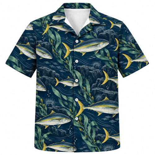 Kingfish Basalt School Hawaiian Shirt