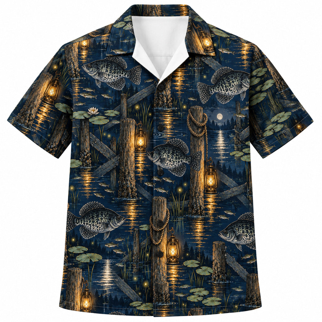 Lantern Dock Crappie Drift Hawaiian Shirt
