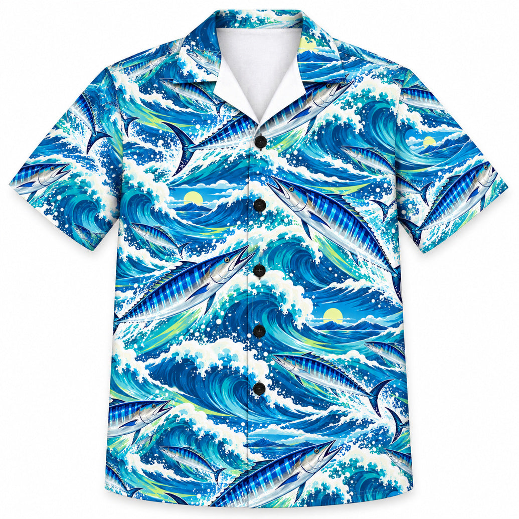 Wahoo Velocity Break Hawaiian Shirt