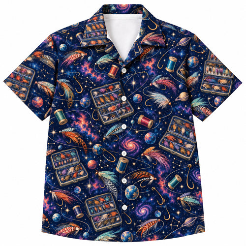 Orbiting Fly Box Nebula Hawaiian Shirt