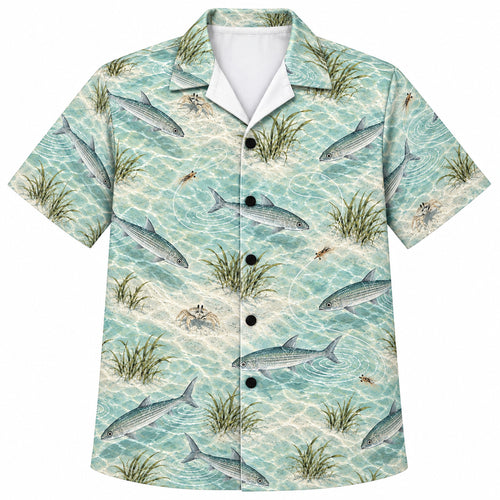 Bonefish White-Sand Drift Hawaiian Shirt