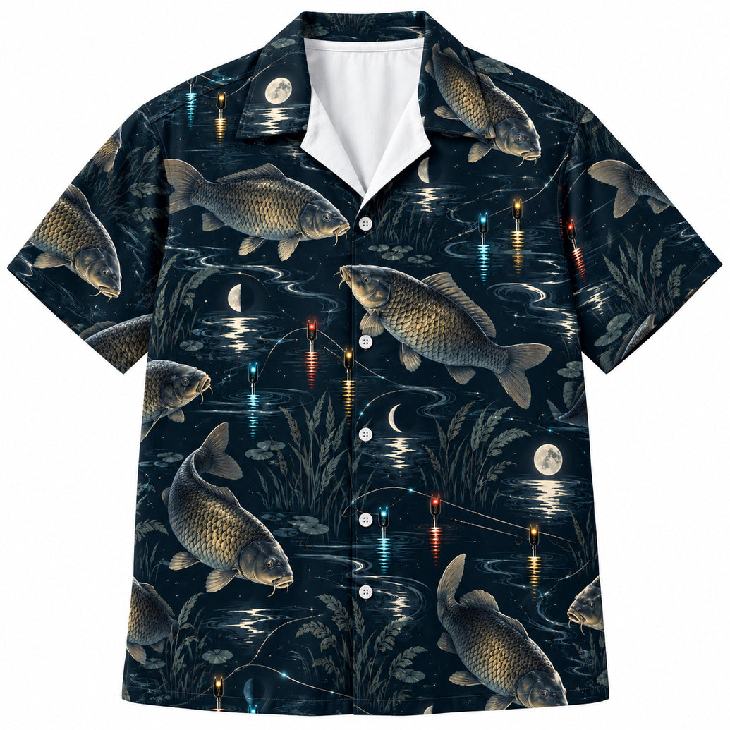 Moonlit Carp Alarm Constellation Hawaiian Shirt