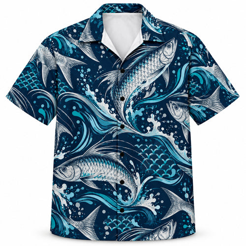 Liquid Silver Tarpon Hawaiian Shirt