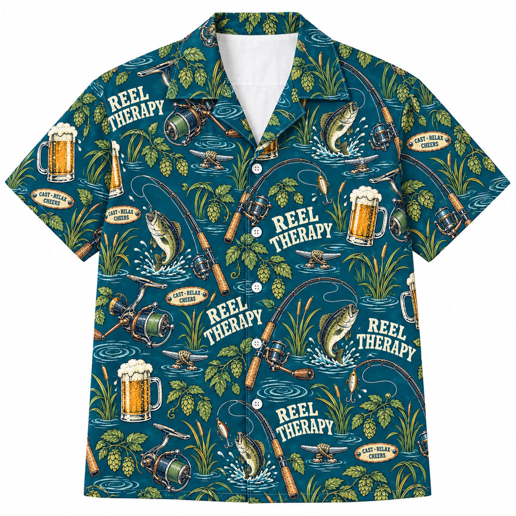 Dockside Drafts & Reel Therapy Hawaiian Shirt