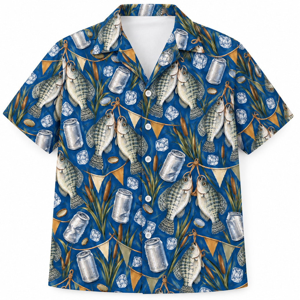 Saturday Crappie Cooler Hawaiian Shirt