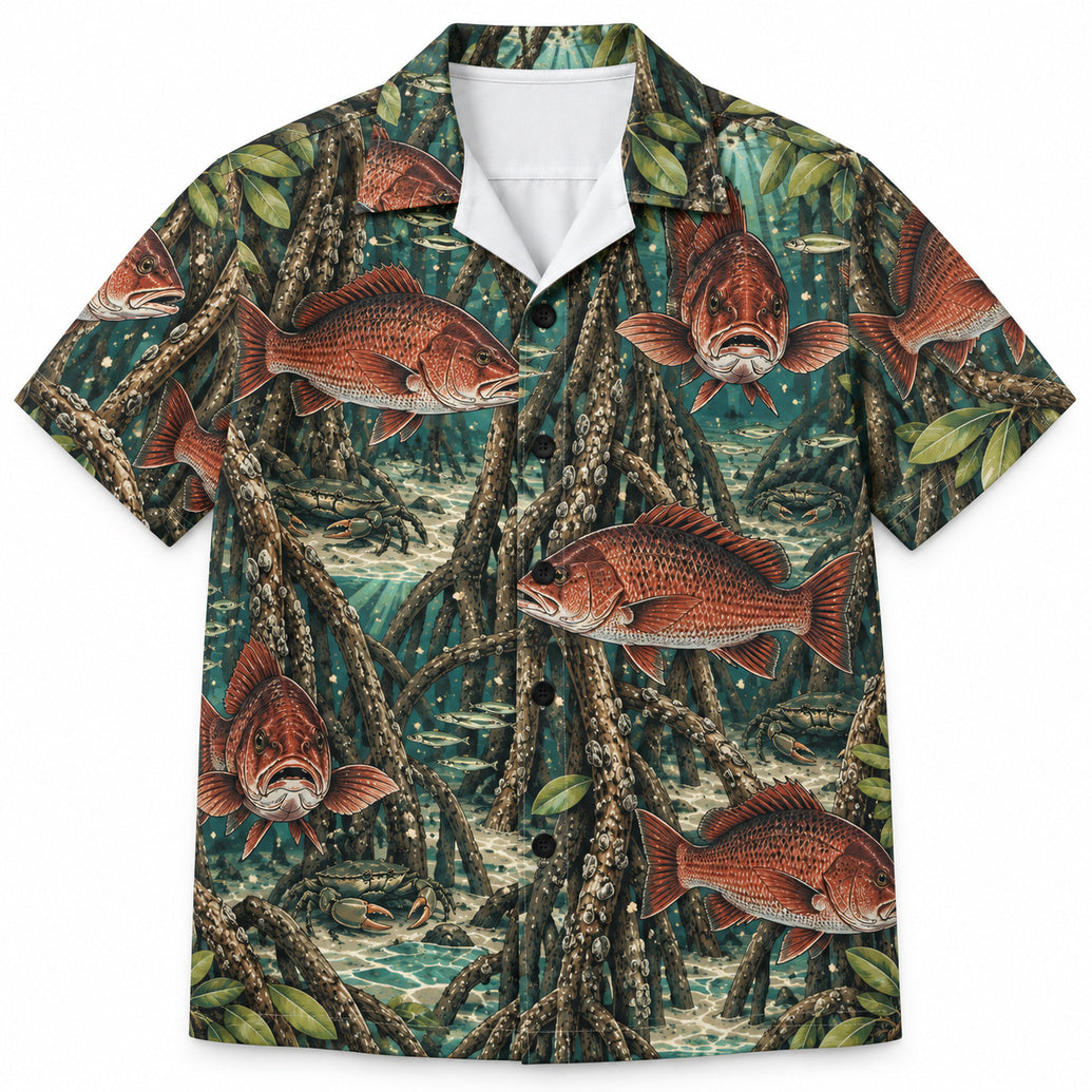 Mangrove Jack Rootline Hawaiian Shirt