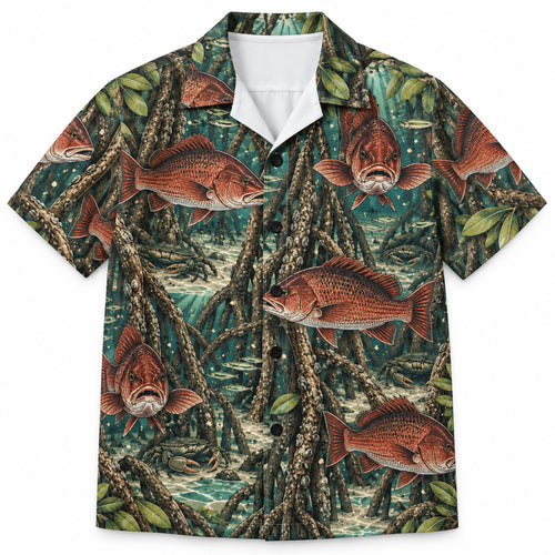 Mangrove Jack Rootline Hawaiian Shirt