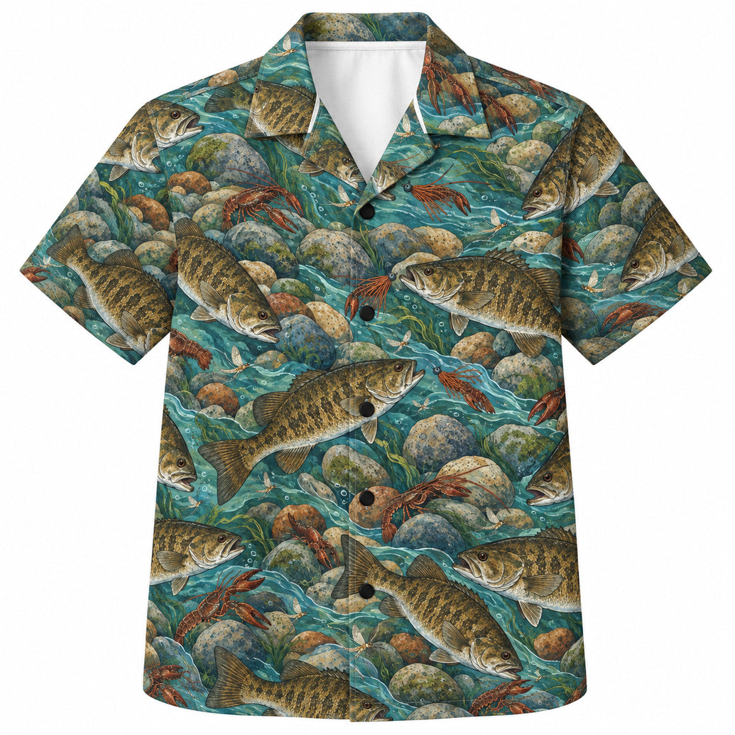 Bronze River Crawfish Hunt Hawaiian Shirt
