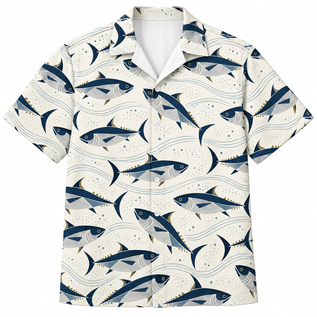 Bluefin Vector Current Hawaiian Shirt
