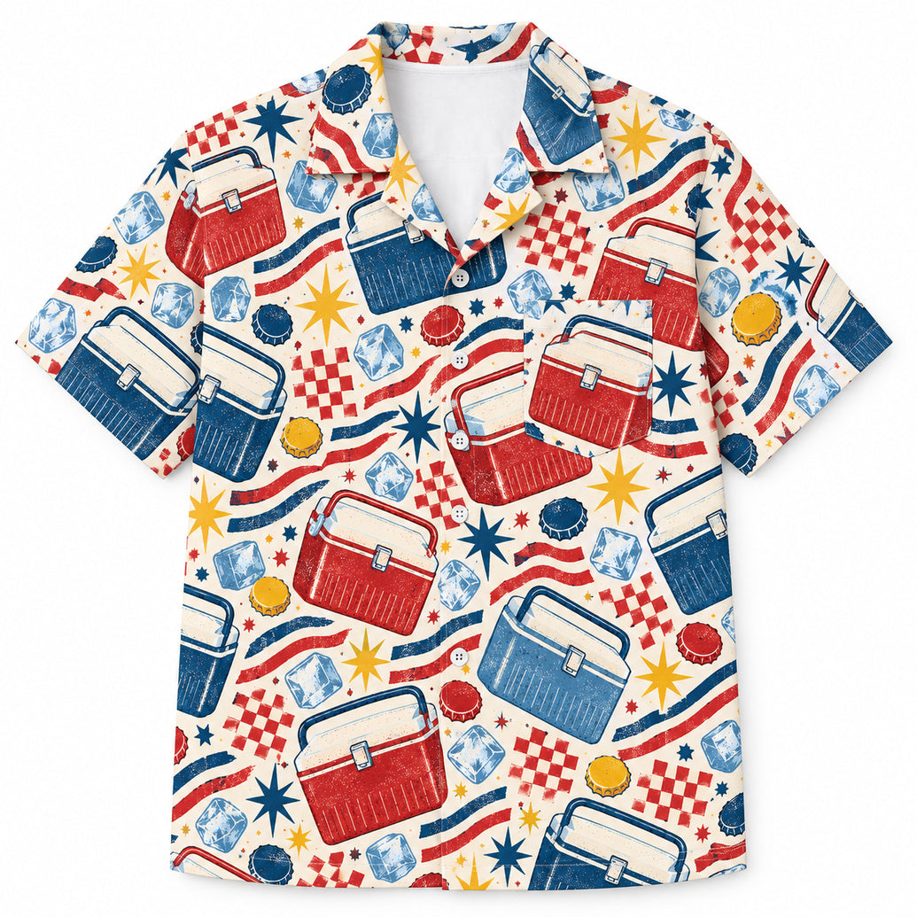 Stars, Stripes & Ice Chests Hawaiian Shirt