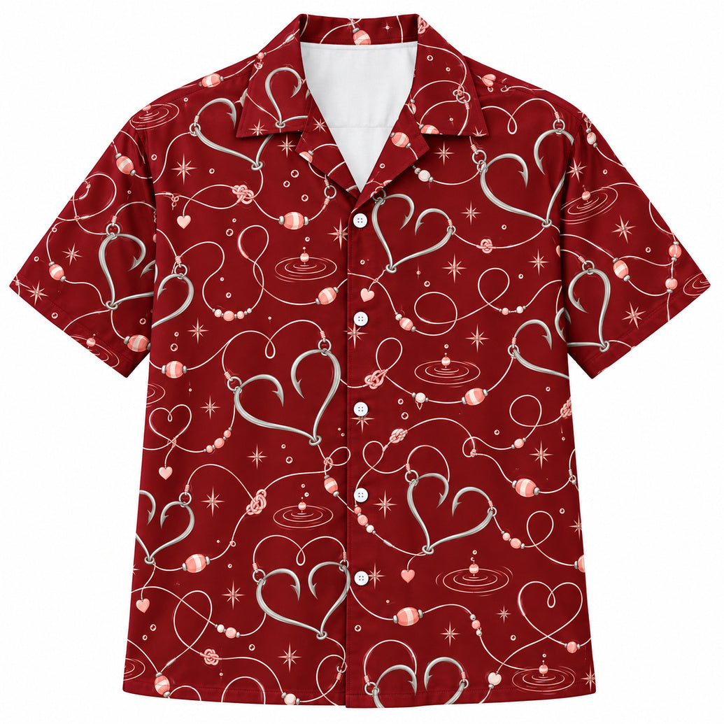 Tangled Hearts & Lines Hawaiian Shirt
