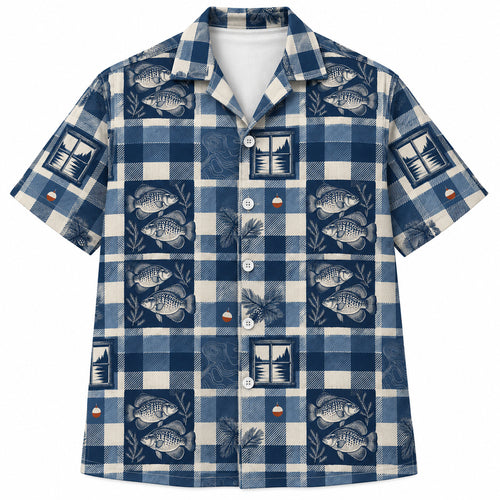 Cabin Check Crappie Hawaiian Shirt