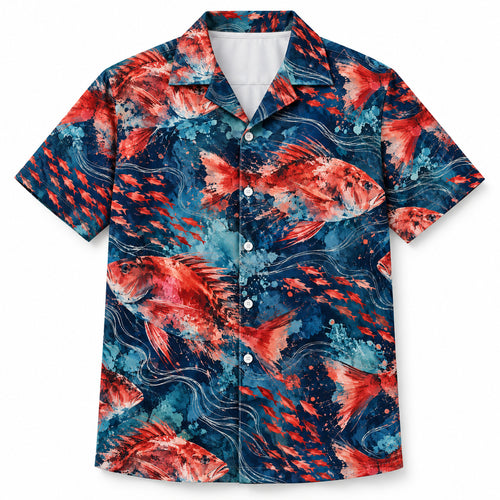 Crimson Current Gestures Hawaiian Shirt