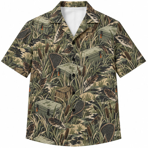 Marsh Cache Camo Hawaiian Shirt