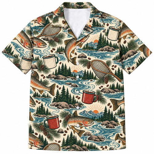 Cutthroat Campfire Pour-Over Hawaiian Shirt