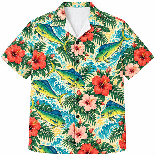 Dorado Hibiscus Drift Hawaiian Shirt