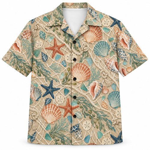 Tidepool Net & Shell Hawaiian Shirt