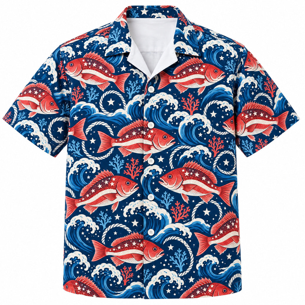 Liberty Scale Snapper Hawaiian Shirt