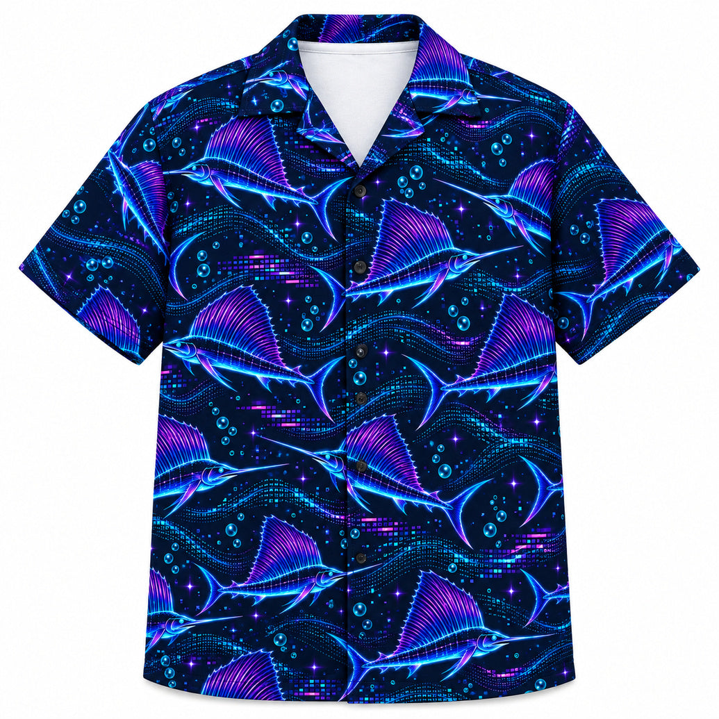 Electric Sailwave Constellation Hawaiian Shirt