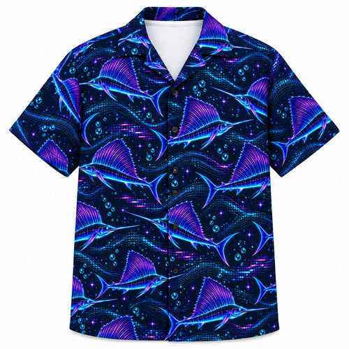 Electric Sailwave Constellation Hawaiian Shirt