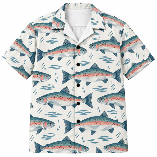 Prismatic Rainbow Trout Study Hawaiian Shirt