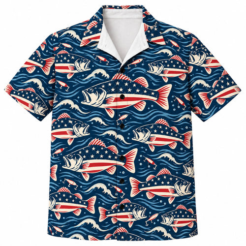 Stars & Bass Current Hawaiian Shirt
