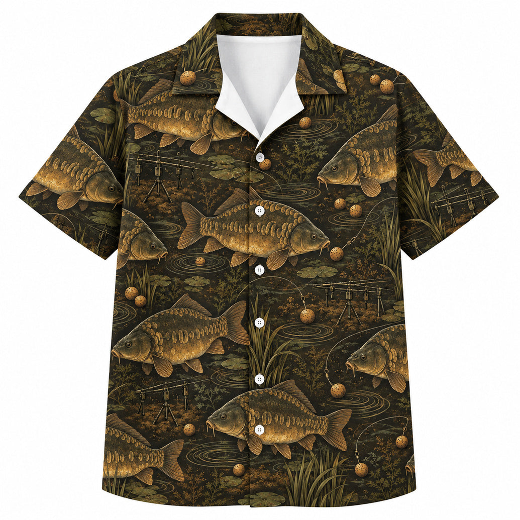 Mirror Carp Rig Ledger Hawaiian Shirt