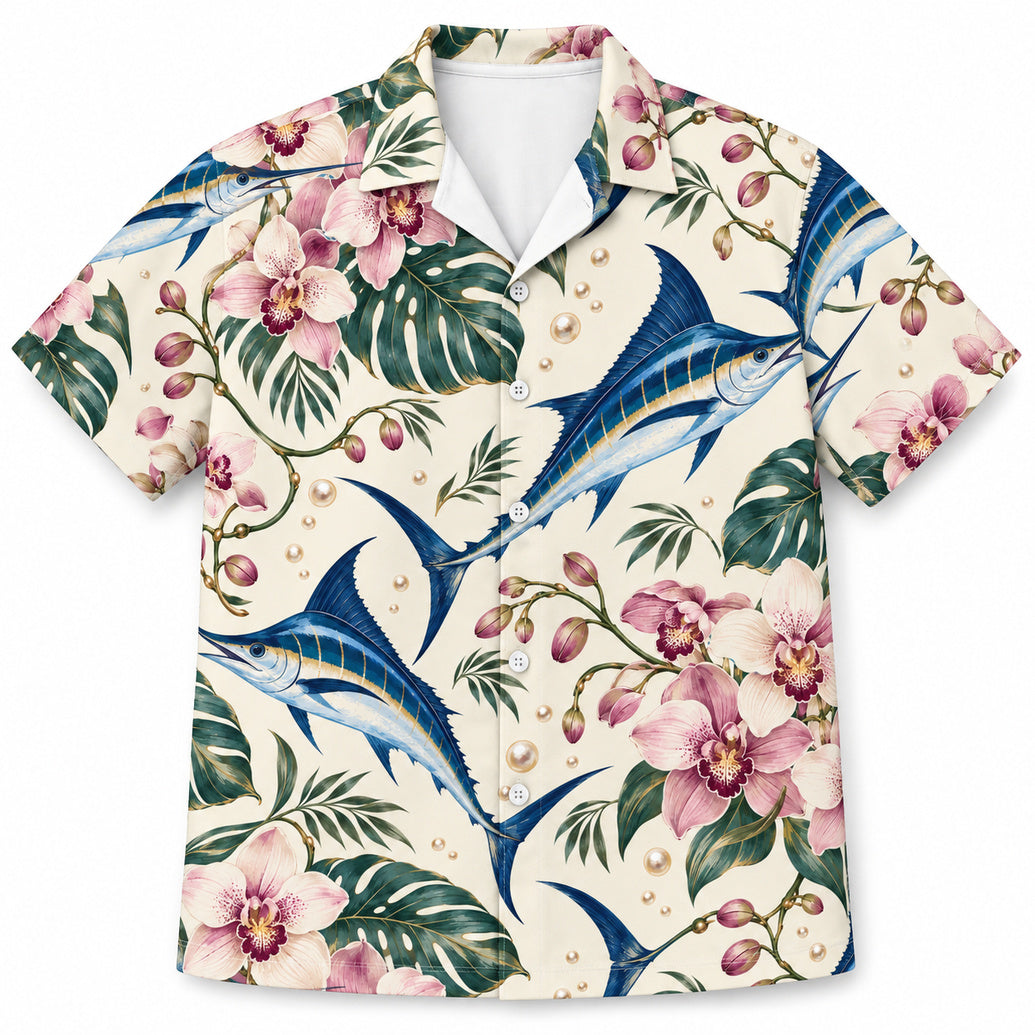 Orchid Marlin Salon Hawaiian Shirt