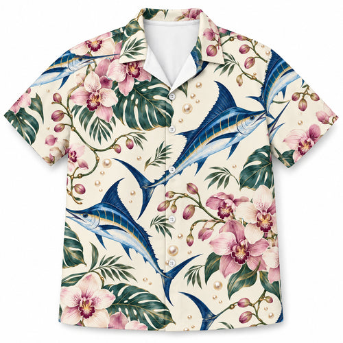 Orchid Marlin Salon Hawaiian Shirt