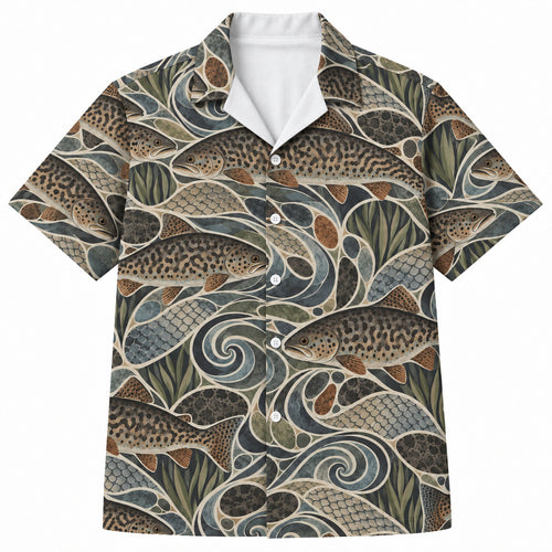 Tiger Vermiculation Mosaic Hawaiian Shirt